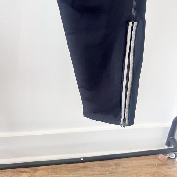 NOVARA Size Large Womens Leg‎ Zip Stretch Waist Drawstring Cycling Black Pants - Picture 5 of 10